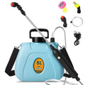 2 Gallon Electric Garden Sprayer Battery Powered 3 Speeds Telescopic Wand 3 Nozzles USB Rechargeable