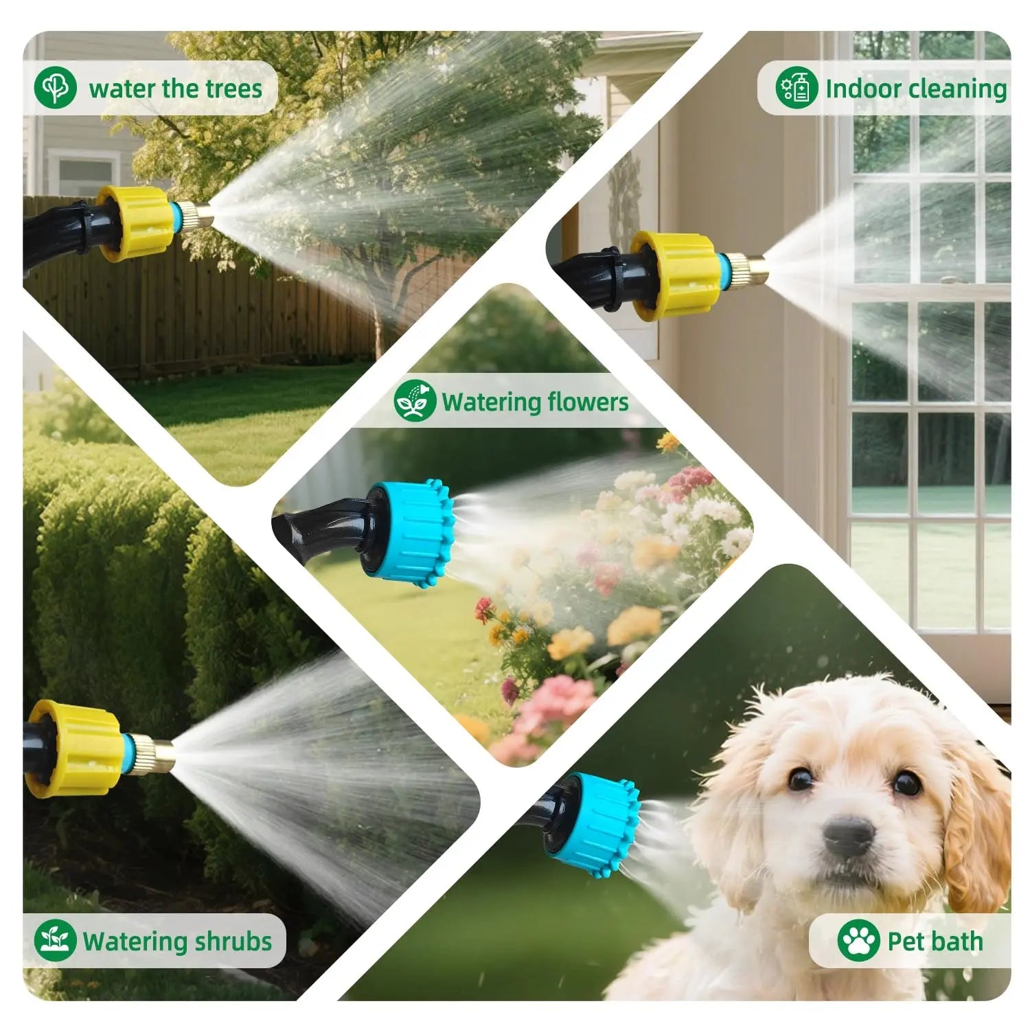 2 Gallon Electric Garden Sprayer Battery Powered Telescopic Wand 3 Nozzles USB Rechargeable