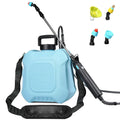 2 Gallon Electric Garden Sprayer Battery Powered Retractable Wand 4 Nozzles USB Rechargeable