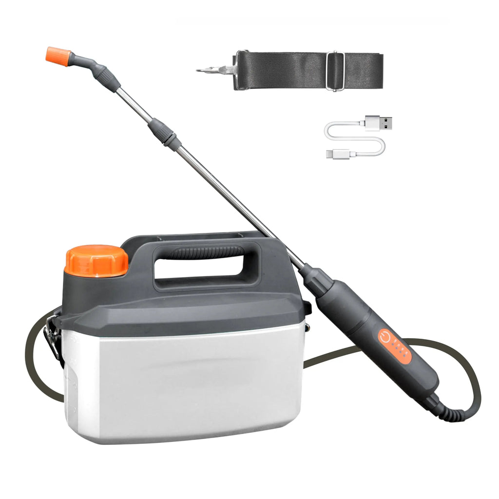 1 Gallon Electric Garden Sprayer 4000mAh Battery Powered Telescopic Wand USB Rechargeable