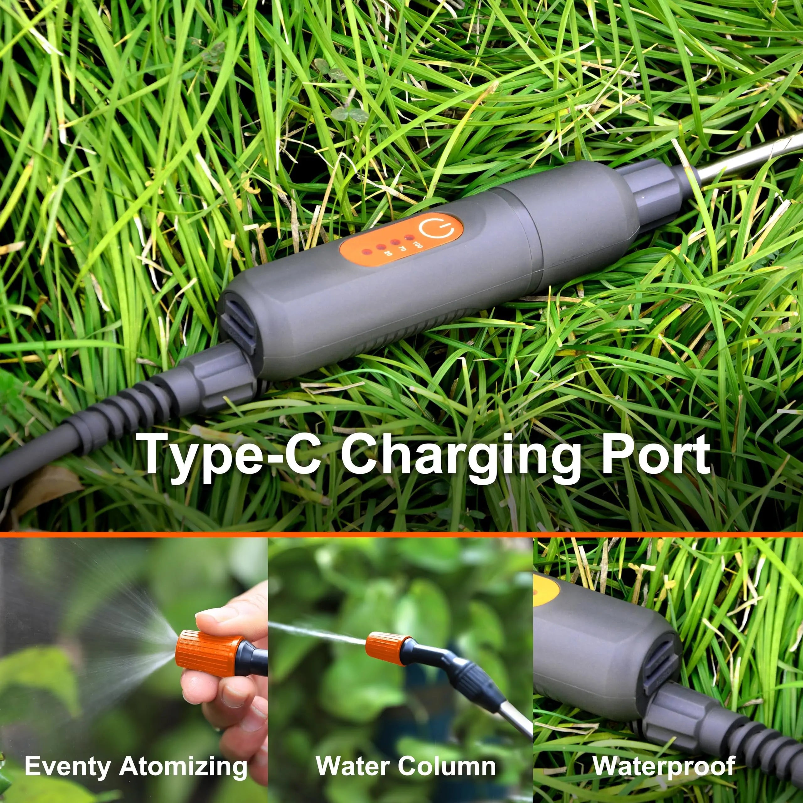 1 Gallon Electric Garden Sprayer 4000mAh Battery Powered Telescopic Wand USB Rechargeable