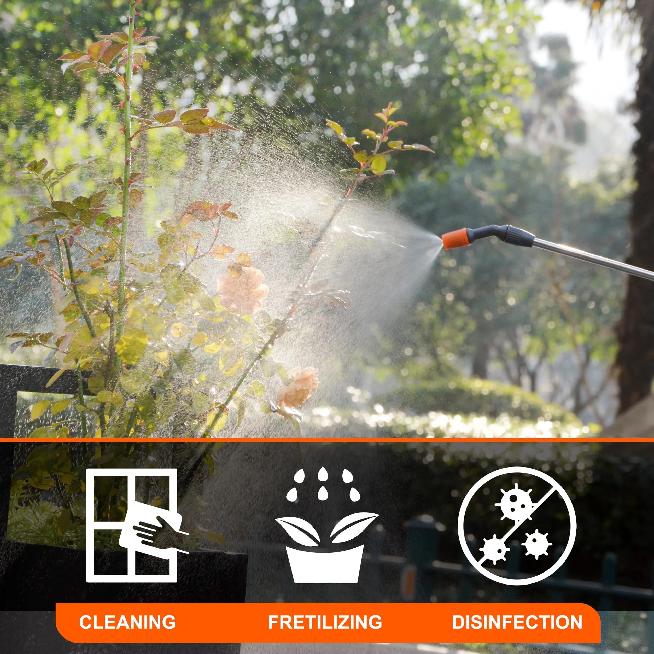 1 Gallon Electric Garden Sprayer 4000mAh Battery Powered Telescopic Wand USB Rechargeable